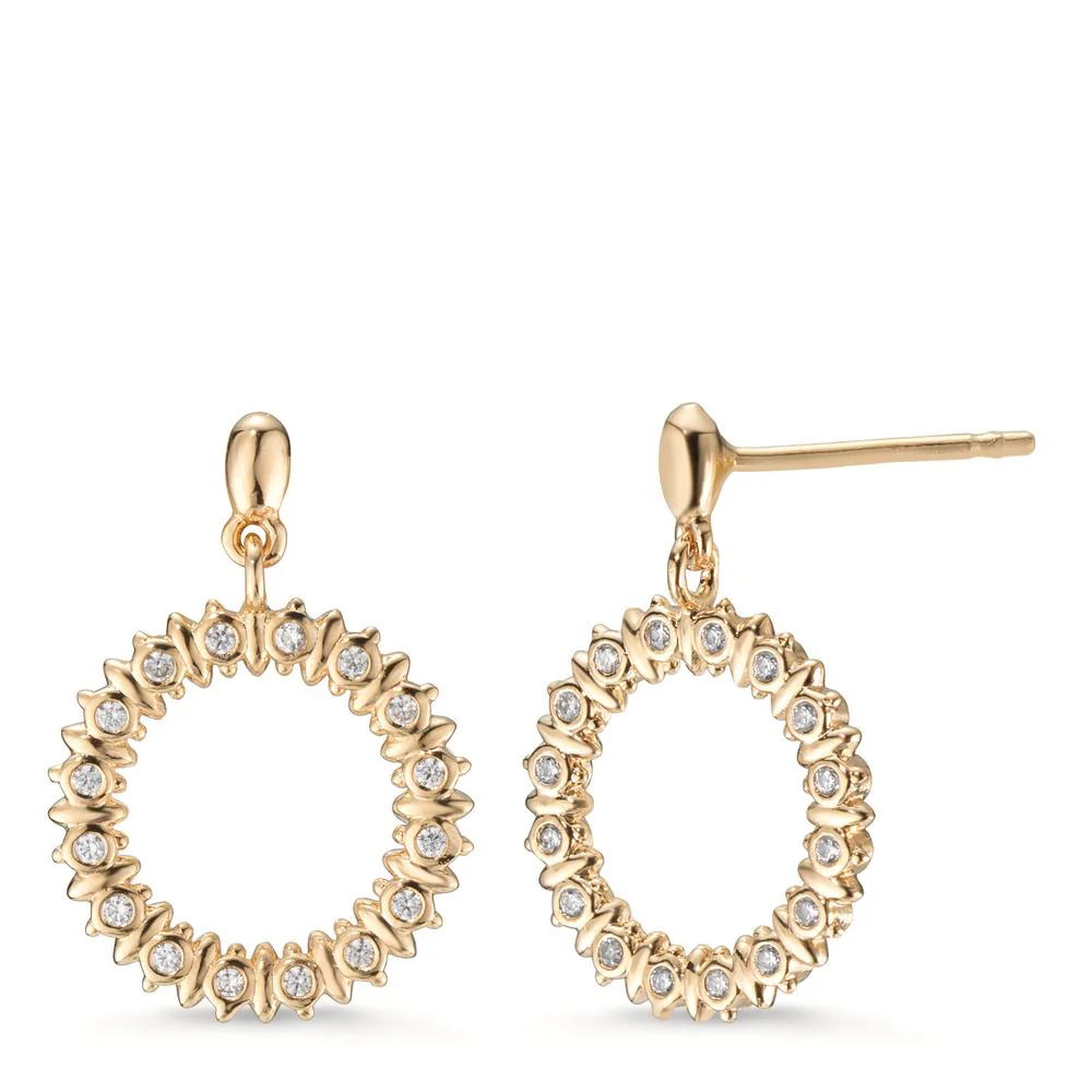 Orecchini Bronzo Zirconia 32 pietra Ø13 mm
