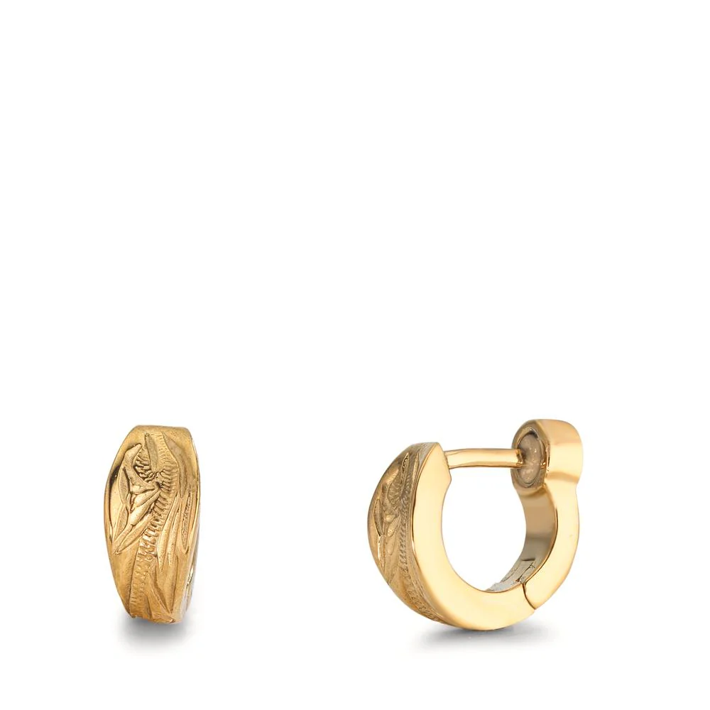 Orecchini circolari Acciaio inossidabile giallo rivestimento IP