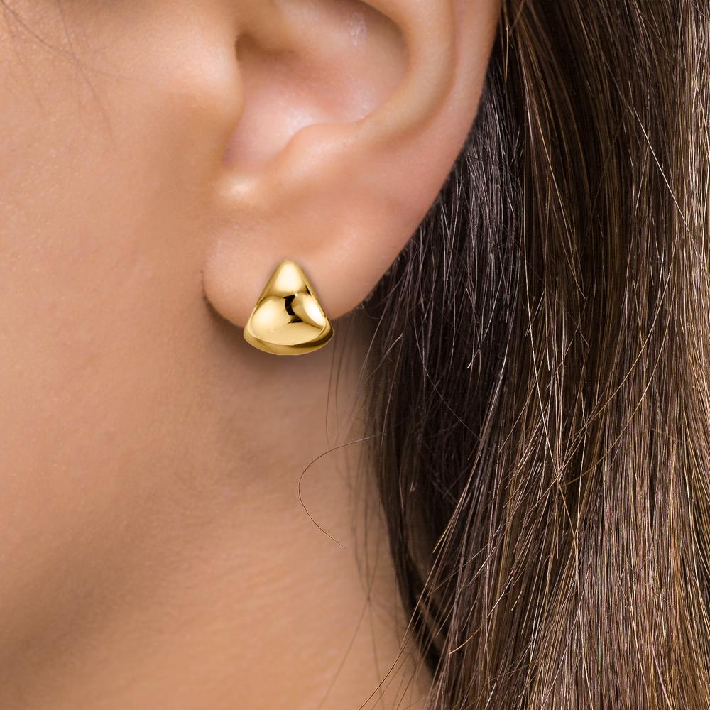 Orecchini circolari Argento giallo dorato - Image 3