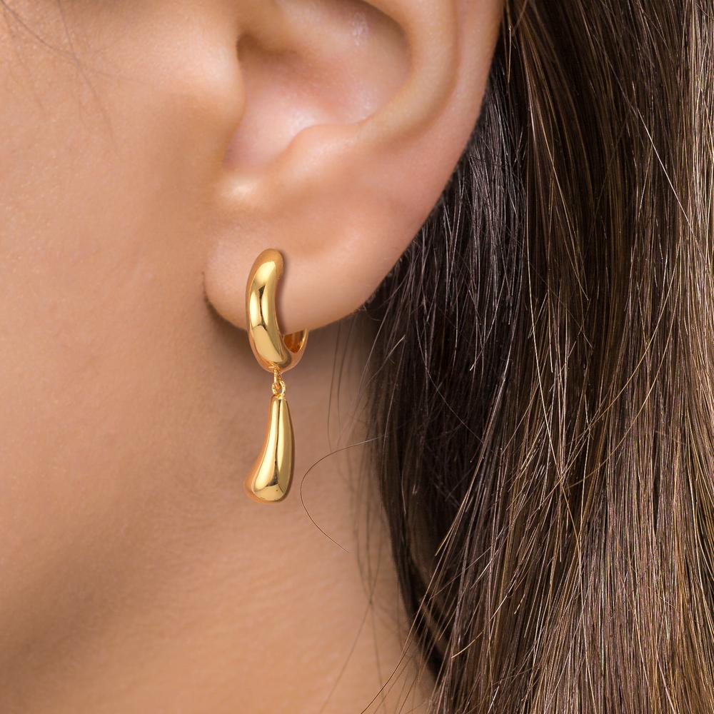 Orecchini circolari Argento giallo dorato - Image 3