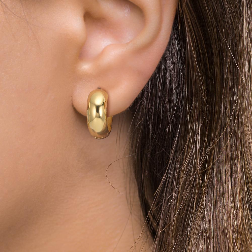 Orecchini circolari Argento giallo dorato - Image 3