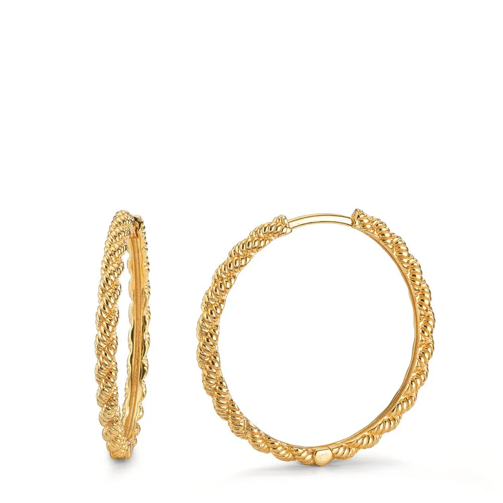 Orecchini circolari Argento giallo dorato