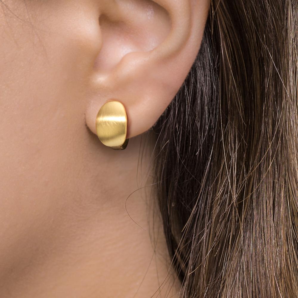 Orecchini circolari Argento giallo dorato - Image 3