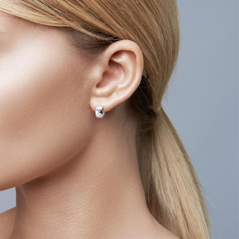 Orecchini circolari Argento rodiato - Image 2