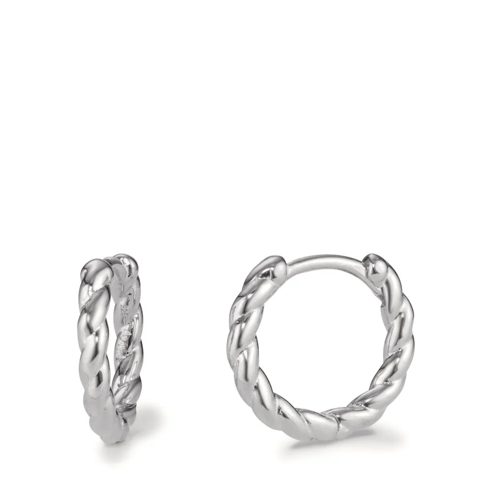 Orecchini circolari Argento rodiato