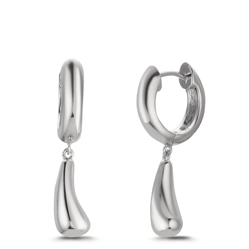 Orecchini circolari Argento rodiato