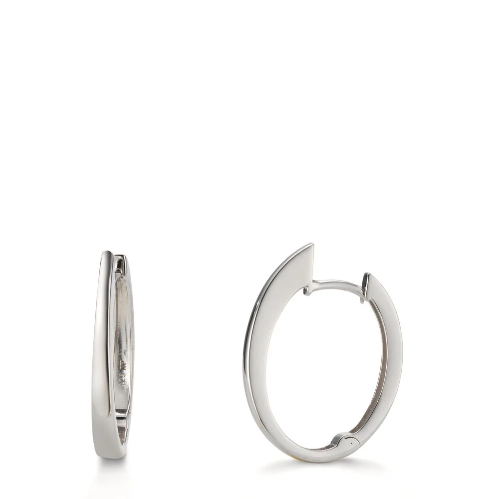 Orecchini circolari Argento rodiato