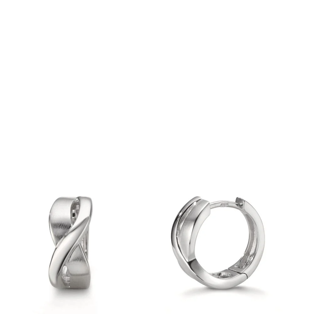 Orecchini circolari Argento rodiato