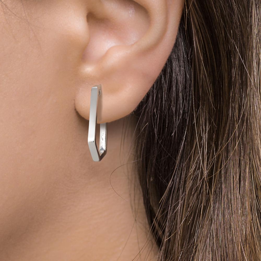 Orecchini circolari Argento rodiato - Image 2