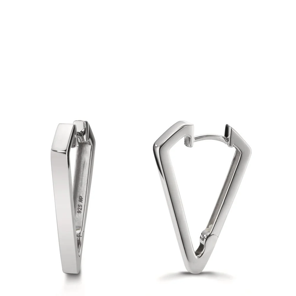 Orecchini circolari Argento rodiato