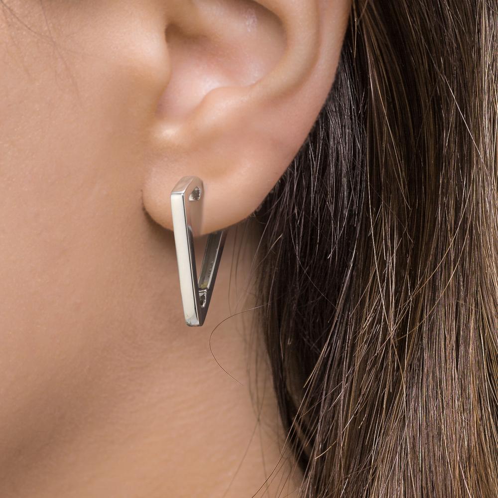 Orecchini circolari Argento rodiato - Image 2