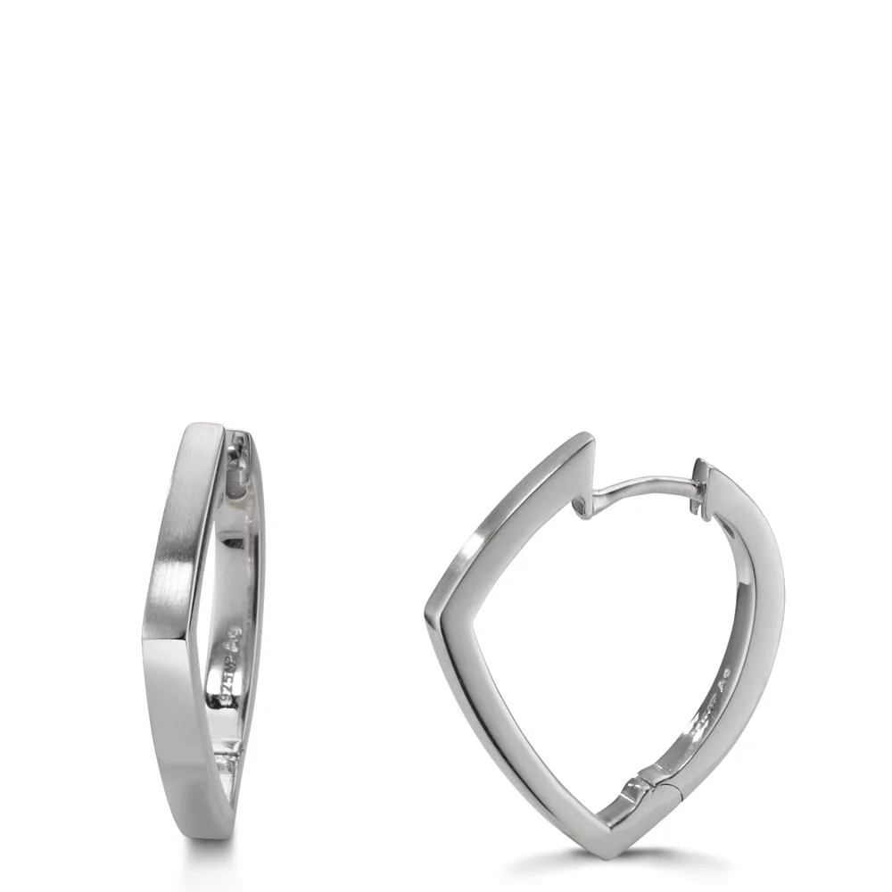 Orecchini circolari Argento rodiato
