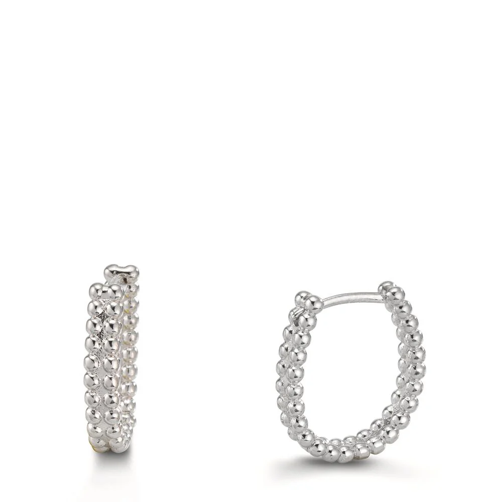 Orecchini circolari Argento rodiato