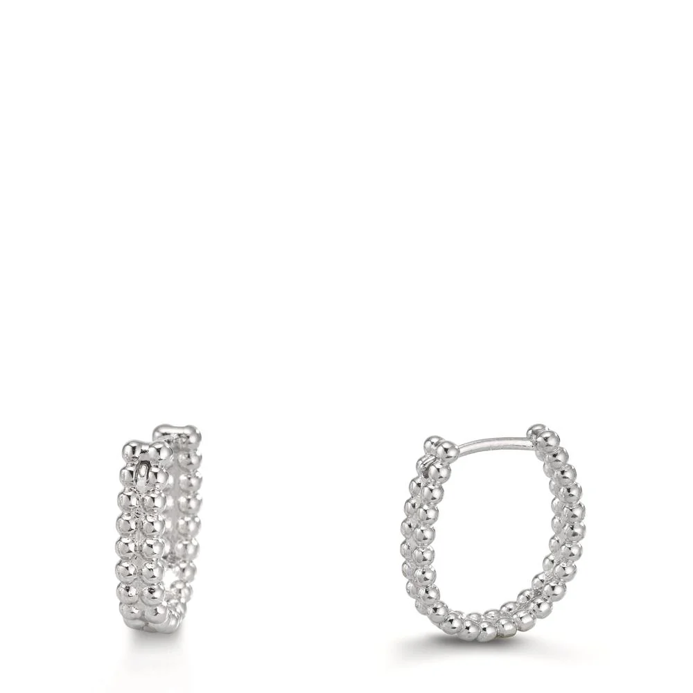 Orecchini circolari Argento rodiato