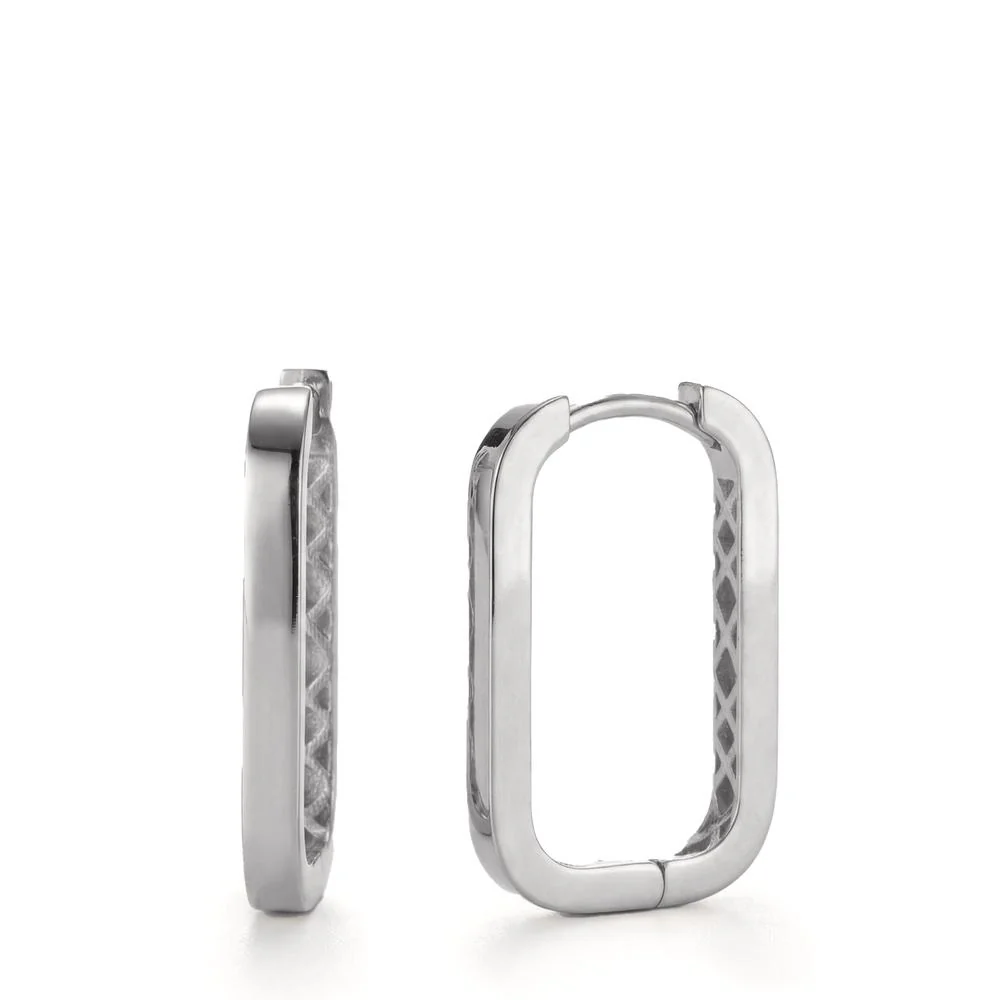 Orecchini circolari Argento rodiato