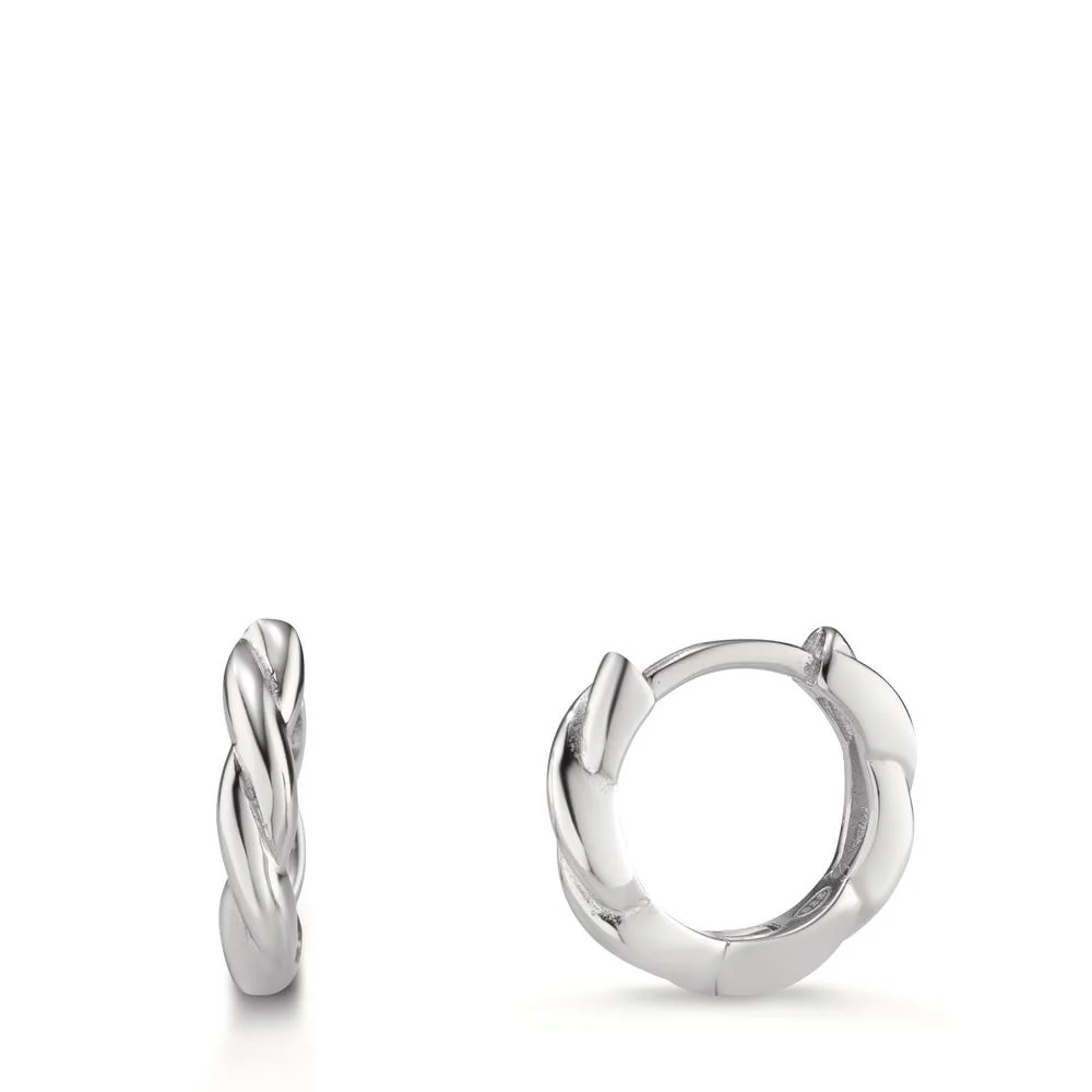 Orecchini circolari Argento rodiato