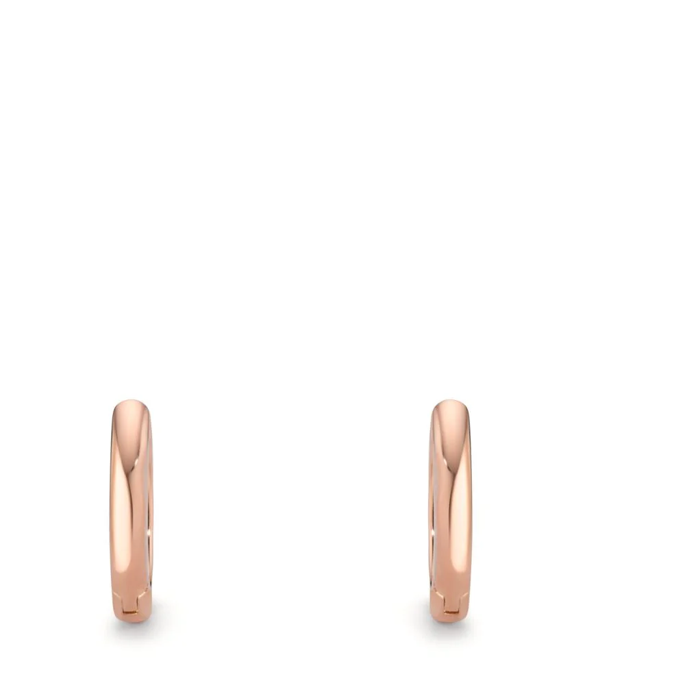 Orecchini circolari Argento Zirconia rosa dorato - Image 2