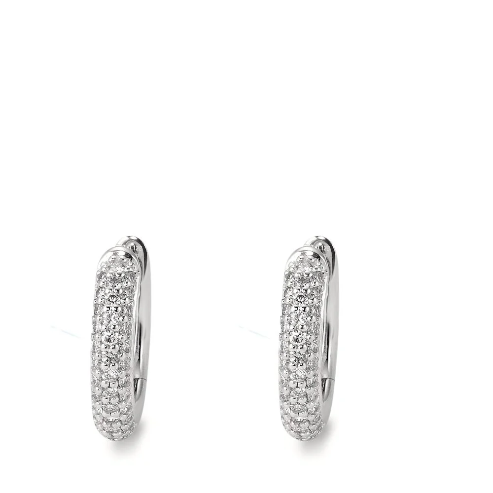 Orecchini circolari Oro bianco 750/18 carati Diamante bianco, 0.25 ct, 74 pietra, [Brillant], tw-vsi - Image 2