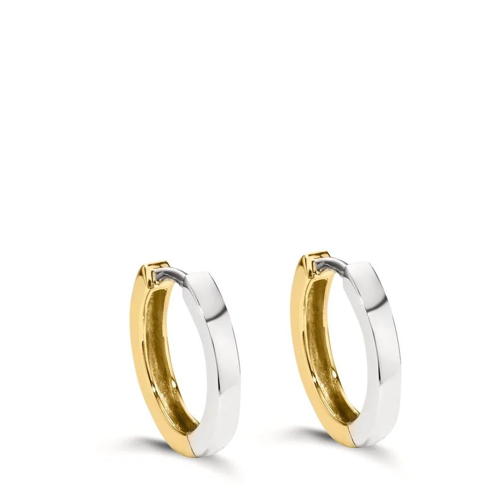 Orecchini circolari Oro giallo 750/18 carati, Oro bianco 750/18 carati - Image 3