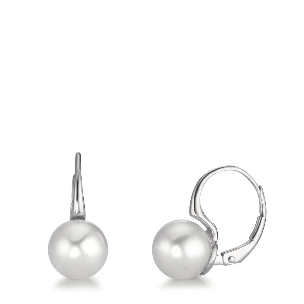 Orecchini Oro bianco 585/14 kt Perle Akoya, 2 Perla 8.5-9 mm