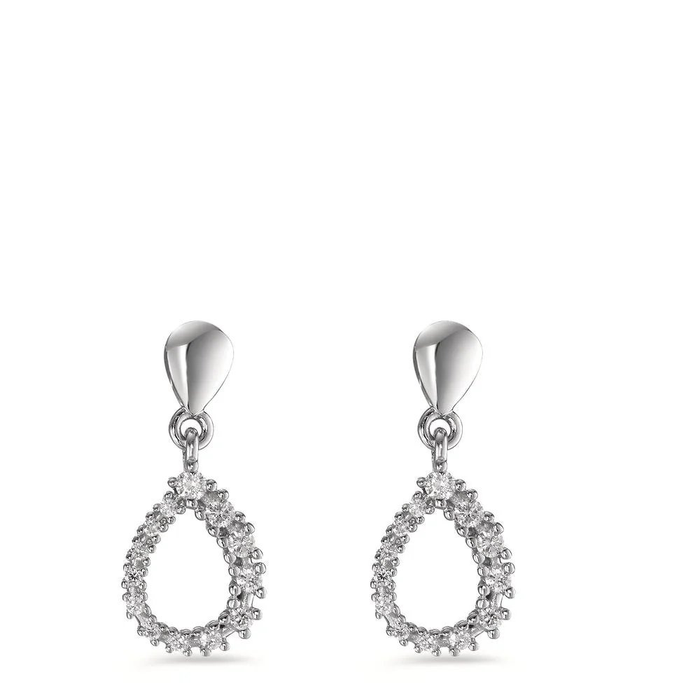 Orecchini Oro bianco 750/18 carati Diamante 0.19 ct, 26 pietra, [Brillant], w-si - Image 3
