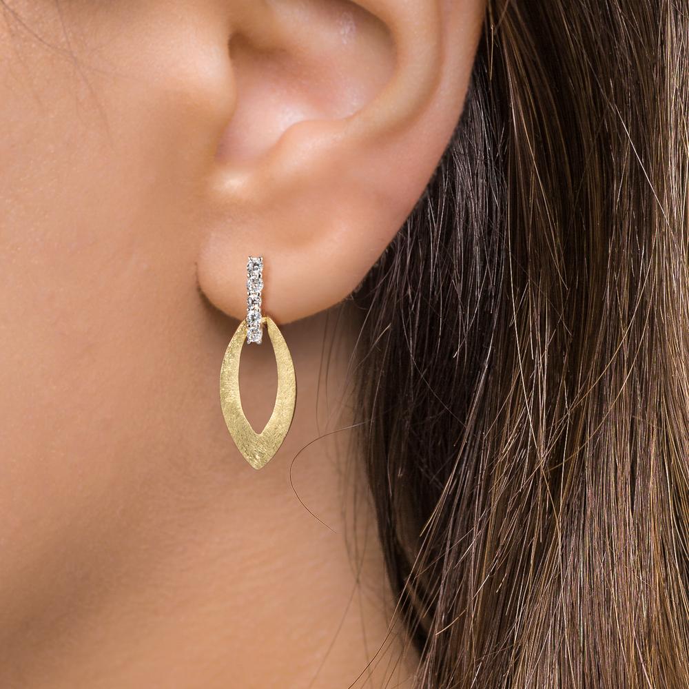 Orecchini Oro giallo 375/9K Zirconia 10 pietra - Image 3