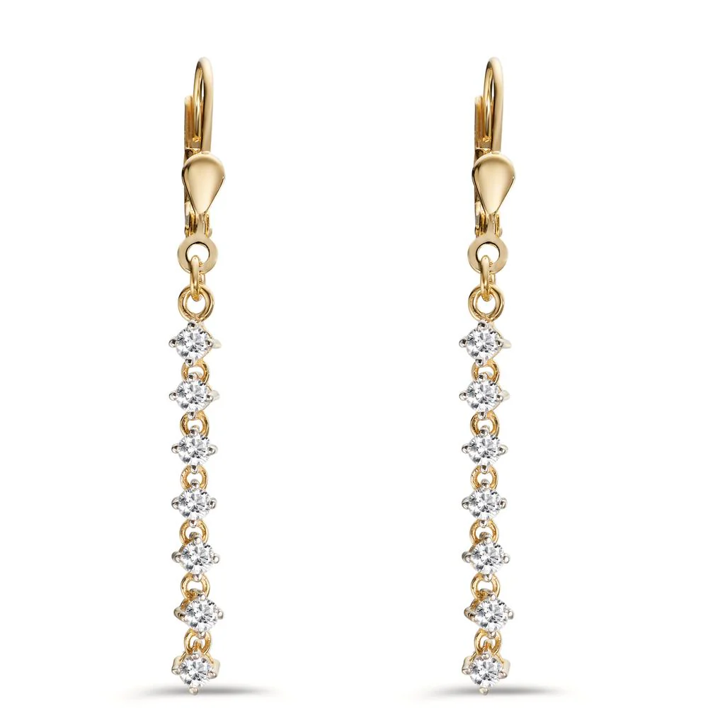 Orecchini Oro giallo 375/9K Zirconia 14 pietra - Image 2