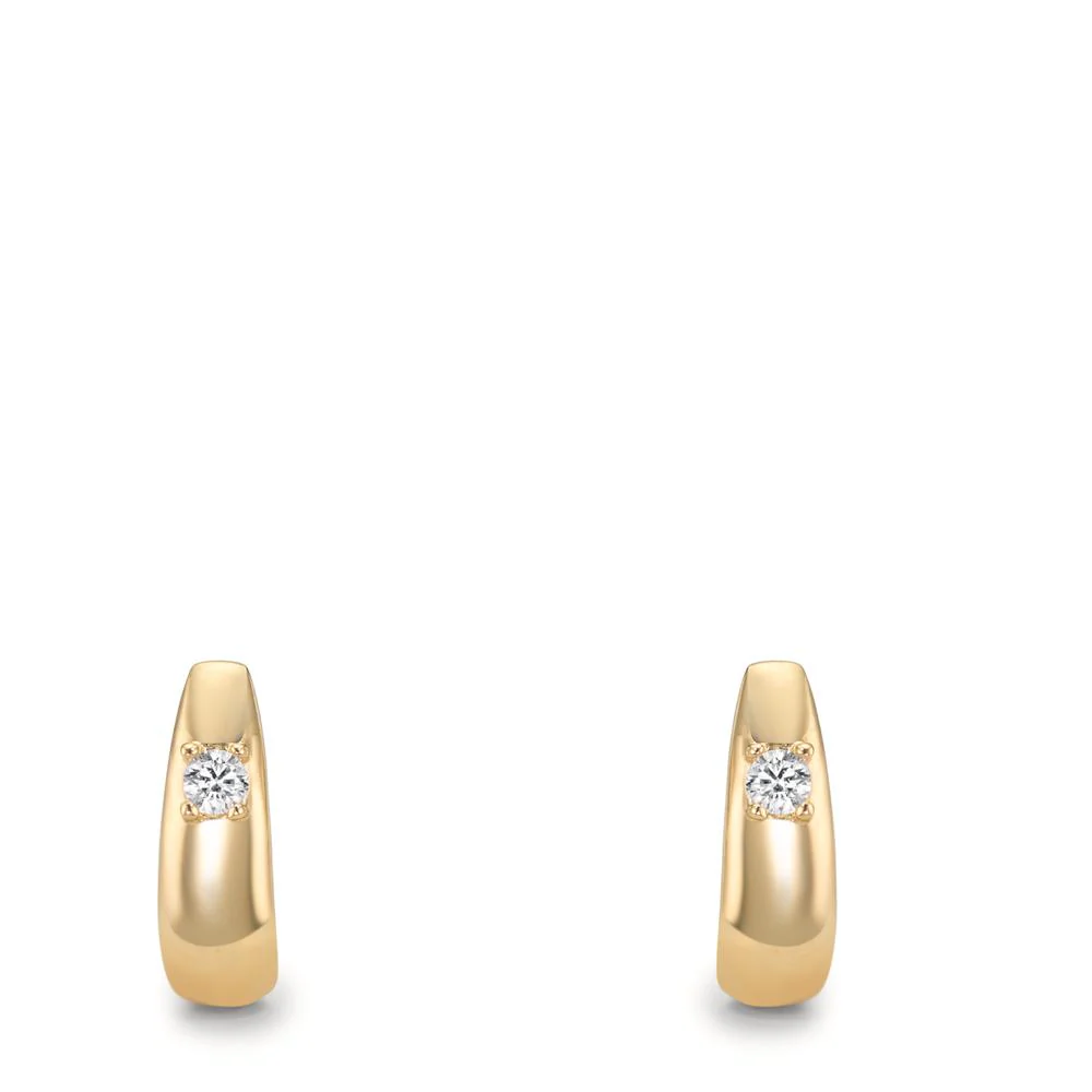 Orecchini Oro giallo 375/9K Zirconia 2 pietra - Image 3
