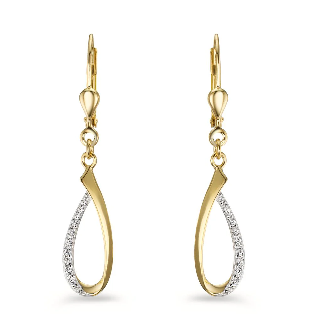 Orecchini Oro giallo 375/9K Zirconia 22 pietra - Image 2