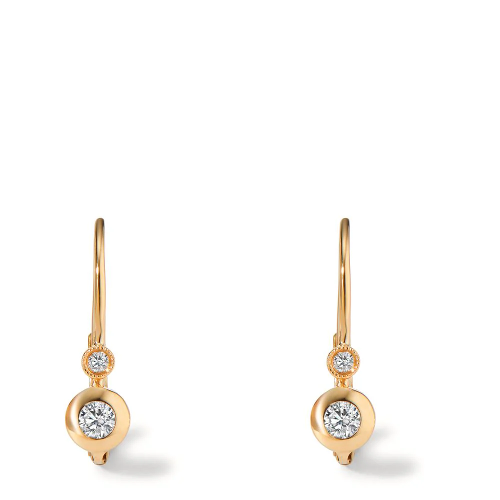 Orecchini Oro giallo 375/9K Zirconia 4 pietra - Image 2