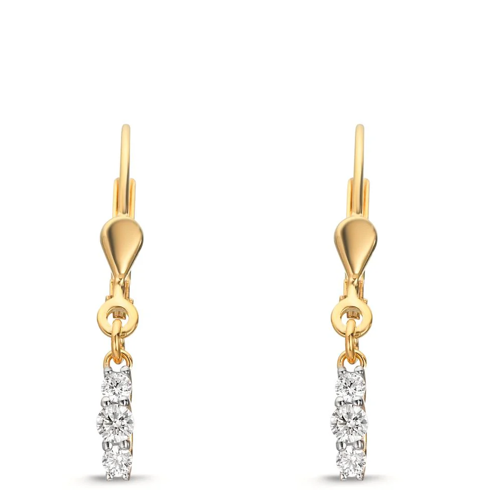 Orecchini Oro giallo 375/9K Zirconia 6 pietra - Image 2