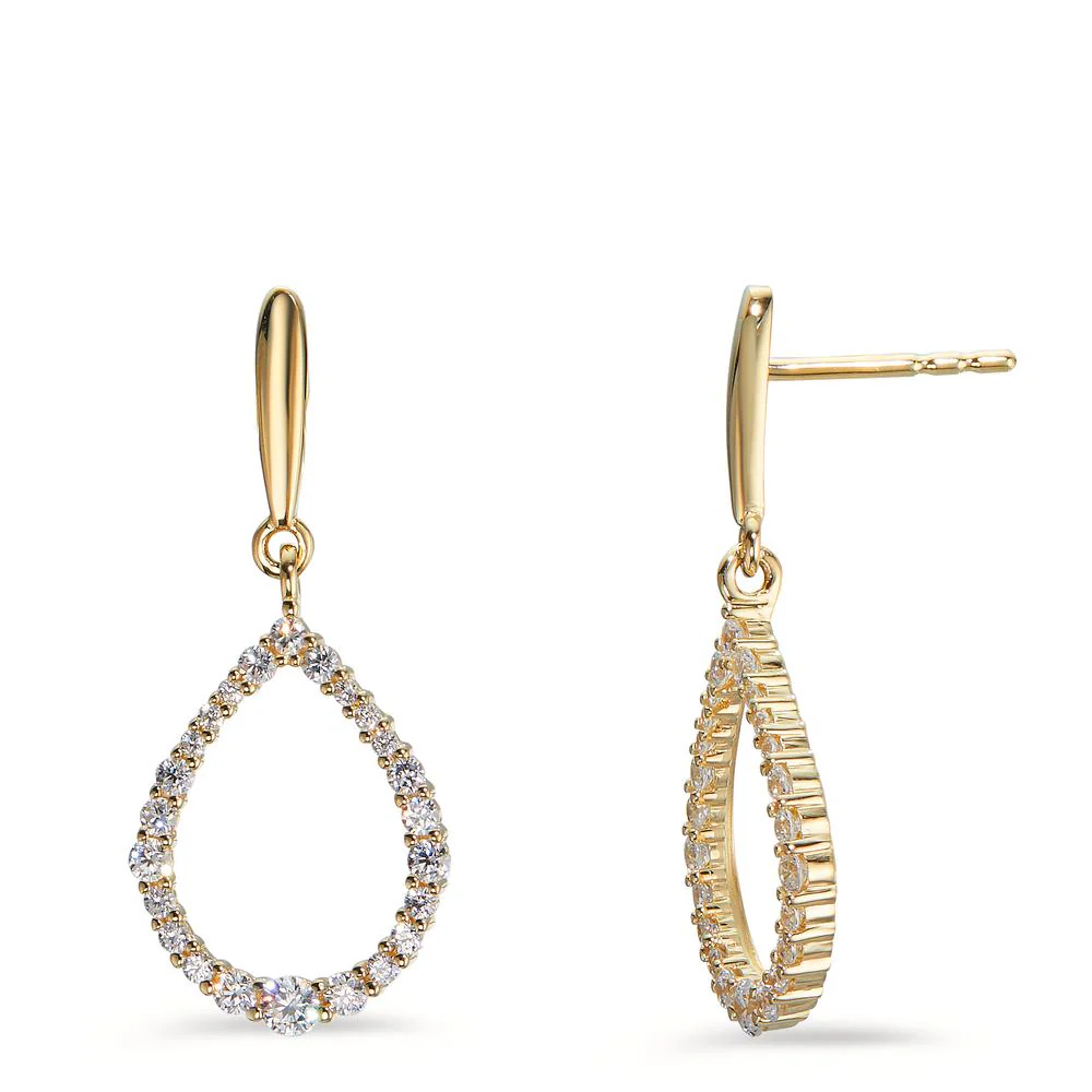 Orecchini Oro giallo 585/14 kt Zirconia