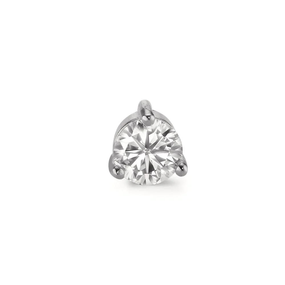 Piercing Argento Zirconia rodiato Ø5.5 mm - Image 2
