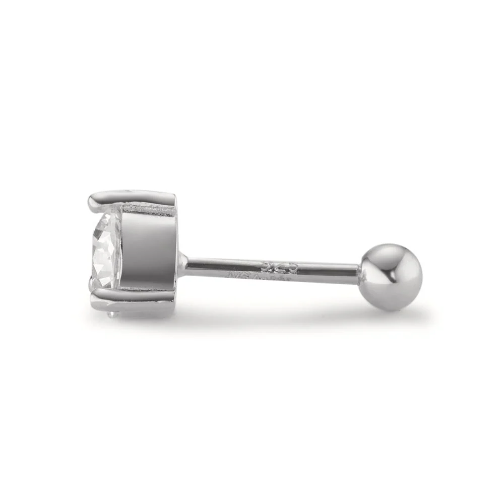 Piercing Argento Zirconia rodiato Ø5.5 mm - Image 3