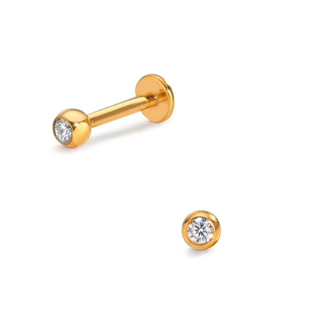 Piercing Titanio Zirconia giallo rivestimento IP Ø3 mm