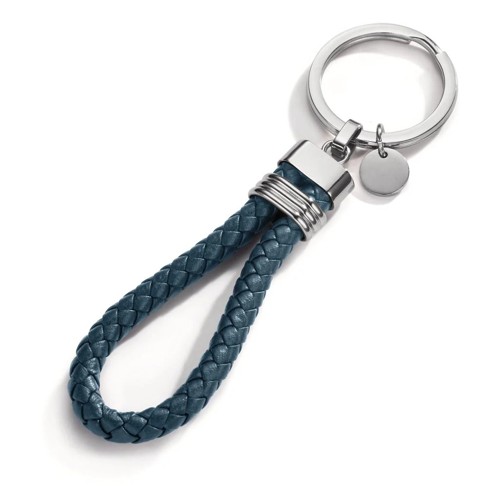 Portachiavi Acciaio inossidabile, Pelle 11 cm Ø30 mm